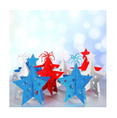27 Pieces 4th of July Patriotic Party Decorations 3D Five pointed Star Table Centerpieces Glitter Patriotic Stars Decorations for Independence