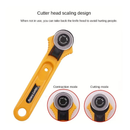 28mm Rotary Cutting Machine Patch Roller Round Knife With Scales Leather Craft Fabric Cutting Sewing Tools