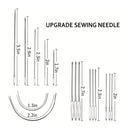 29pcs DIY Upholstery Repair Kit, Leather Craft Tools Set Include Wax Thread & Tape Measure & Hand Sewing Needles & Scissors & Mid-Hole Cone & Log Cone & Copper Ring Thimble, Canvas DIY Tool Set For Leather Repair