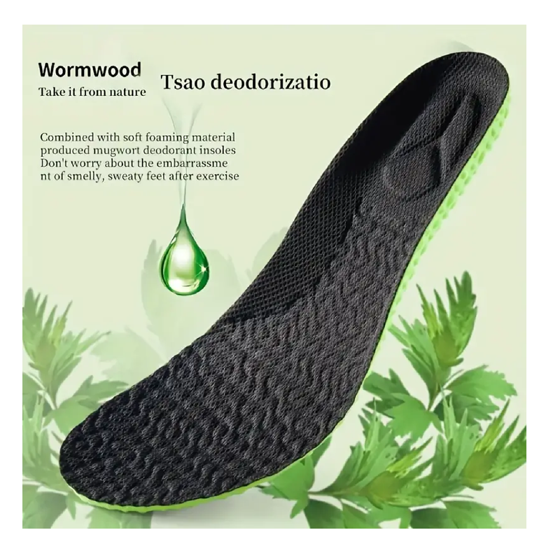 2PCS Shock-Absorption Memory Foam Breathable Arch Support Shoe Pads