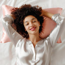 BEDELITE Satin Pillowcase for Hair and Skin, Coral Pillow Cases Standard Size Set of 2 Pack 20x26 Inches, Super Soft Similar to Silk Pillow Cases with Envelope Closure, Gifts for Women Girl
