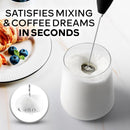 Zulay Kitchen Powerful Milk Frother Handheld Foam Maker for Lattes - Whisk Drink Mixer for Coffee, Mini Foamer for Cappuccino, Frappe, Matcha, Hot Chocolate & Coffee Creamer by Milk Boss (Black)