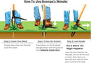 Grampa's Weeder - The Original Stand Up Weed Puller Tool With Long Handle - Made With Real Bamboo & 4-Claw Steel Head Design - Easily Remove Weeds Without Bending, Pulling, or Kneeling