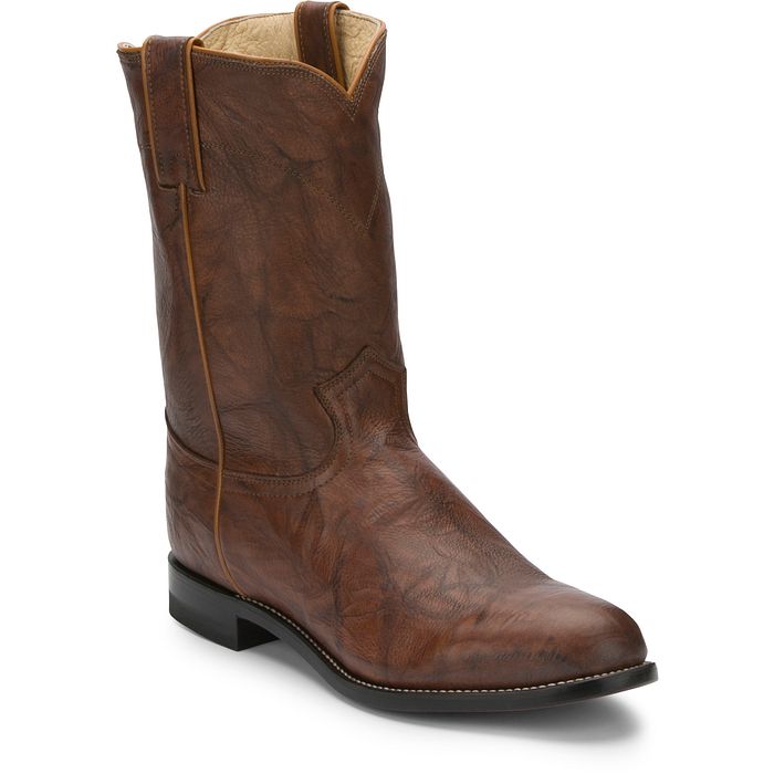 Justin Boots Jackson 10" Roper Boot | Style 3163 Color Chestnut (Brown)