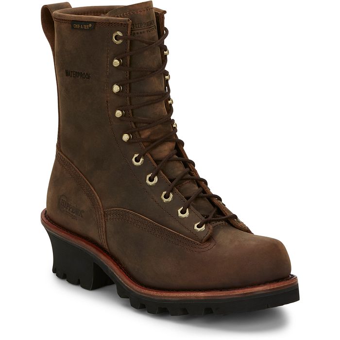 Chippewa Boots Mens Paladin 8" Waterproof | Style 73100 Color Bay Apache (Brown)