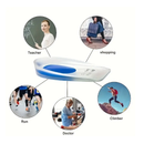 2pcs Heel Pad Soft Silicone Gel Insoles, Heel Spurs Foot Cushion, Foot Massager, Height Increase Insoles