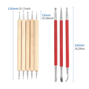 3/5pcs Double End Leather Tool Crimper Tool Tracing Ball Stylus Dotting Tools Flower Carving Sculpting Stylus Tool DIY Ball Stylus Engraving Stylus Set Pottery Carving Modelling Tool