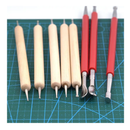 3/5pcs Double End Leather Tool Crimper Tool Tracing Ball Stylus Dotting Tools Flower Carving Sculpting Stylus Tool DIY Ball Stylus Engraving Stylus Set Pottery Carving Modelling Tool