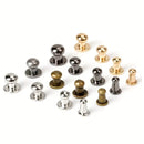 30 Sets Metal Alloy Knob Screw Rivets Studs DIY Crafts Leather Belt Watchband Round Monk Head Rivets Spikes Decor Nail Buckles