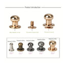 30 Sets Metal Alloy Knob Screw Rivets Studs DIY Crafts Leather Belt Watchband Round Monk Head Rivets Spikes Decor Nail Buckles