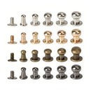 30 Sets Metal Alloy Knob Screw Rivets Studs DIY Crafts Leather Belt Watchband Round Monk Head Rivets Spikes Decor Nail Buckles
