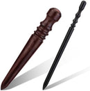 Aliotech Professional Round Head Leather Edge Burnish Kit Ebony Wood Leather Edge Burnisher Tool for Burnishing Leather Hand Making Projects by Alitech — 6