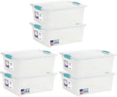 Tribello Plastic Storage Containers, 12 Qt, Clear with Lids, 2 Pack, Made in USA (Deep - 14 x 11 x 6) — 7