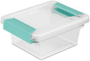 Sterilite Deep Clip Box, Stackable Small Storage Bin with Latching Lid, Plastic Container to Organize Paper, Office, Home, Clear Base and Lid, 1-Pack — 4