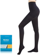 Mediven Comfort Women’s Open Toe 20–30 mmHg Compression Pantyhose | III | Ebony — 6