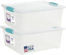 Tribello Plastic Storage Containers, 12 Qt, Clear with Lids, 2 Pack, Made in USA (Deep - 14 x 11 x 6) — 3