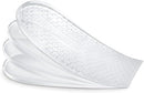 Multi Layered Adjustable Heel Lift Durable Transparent Clear Vinyl Medium Up to Ladies Size 10, Mens Size 8.5, 2.375 inch Wide — 3