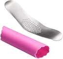 Fu Store Garlic Press Stainless Steel Garlic Rocker with Silicone Peeler — 8