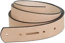 Hill Leather 1-1/4" Wide 8-9oz. Natural Belt Blank with Pre-Punched Snap Holes and Edge Paint — 1