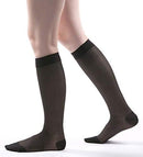 Allegro Knee High Sheer 20-30 mmHg Compression Socks for Men & Women | Large Full-Calf | Black — 2