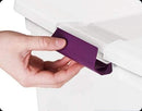 Sterilite 17511712 6 Quart Clearview Latch Storage Container with Plum Handles — 3