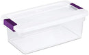 Sterilite 17511712 6 Quart Clearview Latch Storage Container with Plum Handles — 8