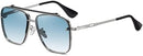 Dollger Square Aviator Sunglasses for Men and Women Fashion Metal Vintage Gradient Shades Sunglasses UV400 Protection | C:gold Frame Gradient Brown Lens+gold Frame Gradient Blue Le | 62 Millimeters — 7