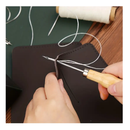 35pcs Leather Stitching Pouch Kit With 4mm Prong Sewing Hole Punch, Leather Sewing Tools, Waxed Thread And Large-Eye Stitching Needles For Beginner Leather Sewing Working Crafting Projects