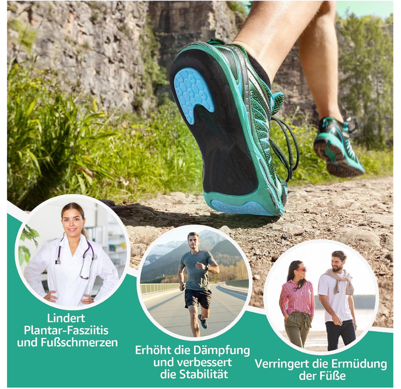 3ANGNI Arch Support Insoles for Plantar Fasciitis Relief, Orthotic Insoles for Flat Feet,