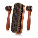 3PCS Horsehair Shoes Polish Brushes Kit - Leather Shoes Boots Care Clean Polish Daubers Applicators