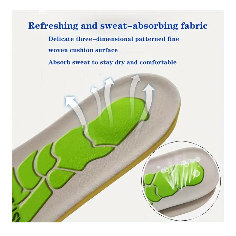 3 Pairs Sweat-Absorbent And Deodorant For Men And Women, Breathable Comfortable Shock-absorbing Insoles