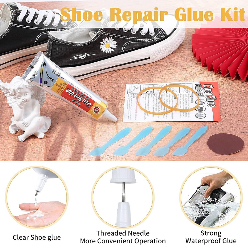 Shoe Glue Sole Repair Adhesive | Evatage Waterproof Shoe Repair Glue Kit with Shoe Fix Glue