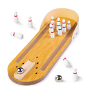 3 otters Mini Bowling Set Wooden Tabletop Bowling Game Desk Toys Desktop Bowling Home Bowling Alleys Desk Gifts for Coworkers