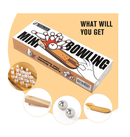 3 otters Mini Bowling Set Wooden Tabletop Bowling Game Desk Toys Desktop Bowling Home Bowling Alleys Desk Gifts for Coworkers