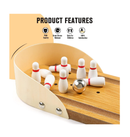 3 otters Mini Bowling Set Wooden Tabletop Bowling Game Desk Toys Desktop Bowling Home Bowling Alleys Desk Gifts for Coworkers