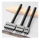 3pcs/set Round Stitching Punch Tools Black Leather Hole Punches 4/5/6/mm Spacing 3Pcs Leather Punching Tool Hole Cutter 2/4/6/Holes