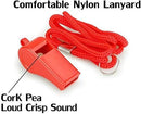 Whistle, Red Emergency Whistle with Lanyard, 2PCS Super Loud Plastic Whistles…