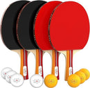 Ping Pong Paddle Set with Rackets, Balls & Carry Case for Table Tennis