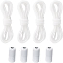ZHENTOR Elastic Shoe Laces, Elastic No Tie Shoelaces for Sneakers, One Size Fits All Adults and Kids Shoes | White 03H | 2 Pairs — 1