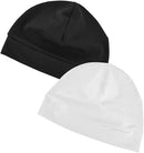 Headshion 100% Cotton Skull Caps Beanie Sleeping Hats for Men Women - Black & White — 8
