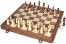 ELONGDI 15" Wooden Chess Set with Magnetic Pieces - Extra Queens - Folding…