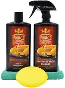 Pinnacle Natural Brilliance Leather Combo | Automotive Leather Conditioner & Vinyl Cleaner | Clean & Condition Combo Kit | 2-Piece Set | PIN-250340 | 2 x 16oz Bottles — 1