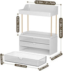 caktraie 3-Drawer 2-Tier Acrylic Makeup & Bathroom Vanity Organizer