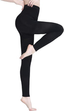 AMZAM 20-30 mmHg Compression Pantyhose for Women & Men | 20-30mmhg Footless Black | X-Large — 4