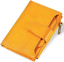 Airkit Small Wallet Women RFID Blocking Soft Leather Bifold Compact Card Holder Wallet for Women with Zipper Coin Pocket 4 ID Window