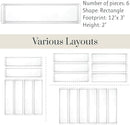 STORi SimpleSort 6-Piece Stackable Clear Drawer Organizer Set