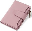 Airkit Small Wallet Women RFID Blocking Soft Leather Bifold Compact Card Holder Wallet for Women with Zipper Coin Pocket 4 ID Window