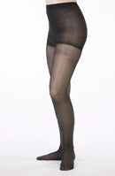 Allegro Women's Sheer Compression Pantyhose 20-30 mmHg Firm Support Hosiery | Tall | Black — 2