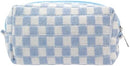 PAZIMIIK Checkered Makeup Bag for Purse Portable Zipper Make Up Pouch Small…