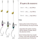 10Pcs Fishing Bullet Weights Texas Rigs Ready Kit,Worms, Sinker (10g/7g/5g),…